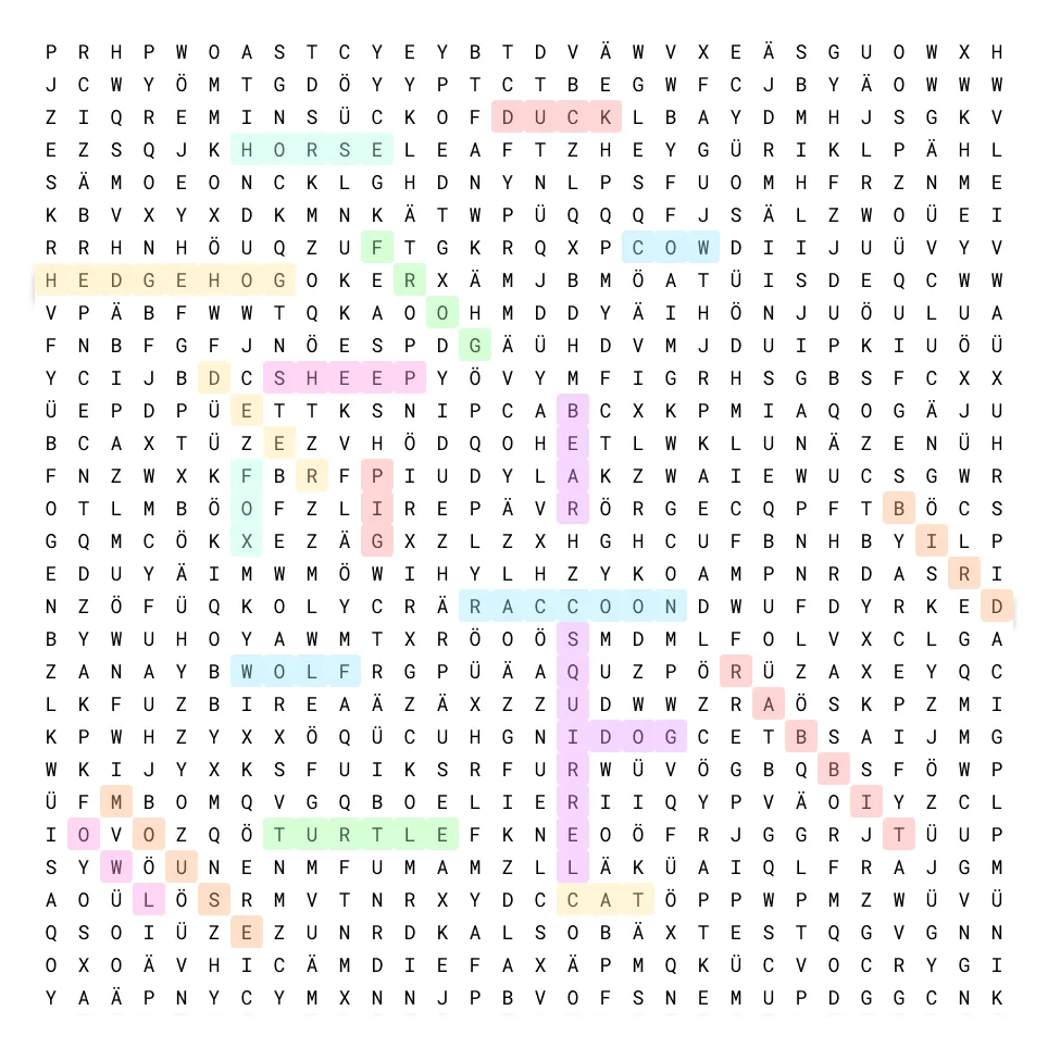 Beispiel eines großen 30x30-Rasters