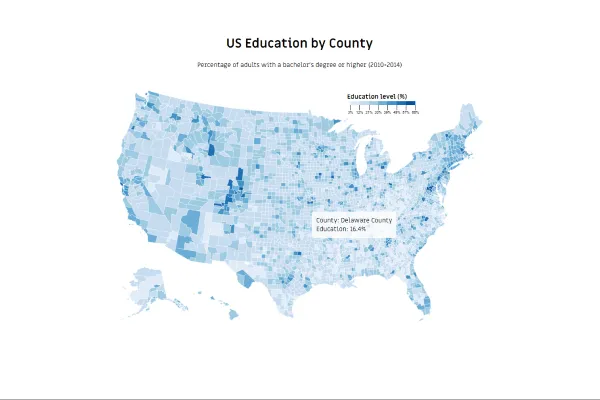 Screenshot: D3 Choropleth Map